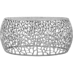 MERIDIAN FURNITURE Priya Solid Chrome Aluminum Coffee Table