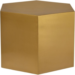 MERIDIAN FURNITURE Hexagon Brushed Modular Coffee Table In Gold