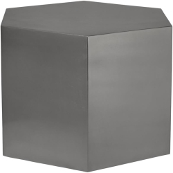 MERIDIAN FURNITURE Hexagon Brushed Chrome Modular Coffee Table