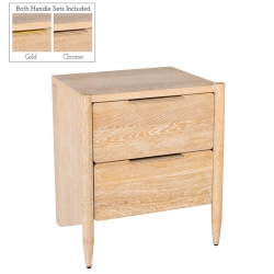 MERIDIAN FURNITURE Oakwood Oak Night Stand In White