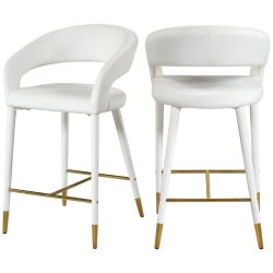 MERIDIAN FURNITURE Destiny Cream Velvet Stool