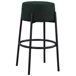 MERIDIAN FURNITURE Avalon Boucle Fabric Bar Stool In Green