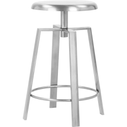 MERIDIAN FURNITURE Lang Iron Counter And Bar Stool In Silver