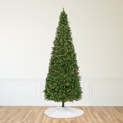 NORTHLIGHT Pre-Lit Pendleton Spruce Slim Artificial Commercial Christmas Tree 15' - Clear Lights