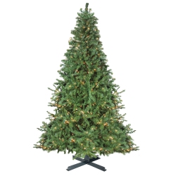 NORTHLIGHT 15' Pre-Lit Canadian Pine Commercial Artificial Christmas Tree - Warm Lights In White