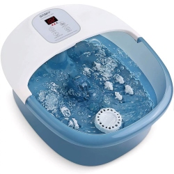 GASKY Foot Spa Massager With Heat, Bubbles, Vibration, Digital Temperature Control, 14 Massage Rollers