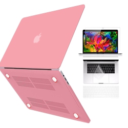 YELLOW-PRICE for 2020 Macbook Pro A2289 & A2251 Rubberized Hard Shell+Kb Film+Lcd Film In Pink