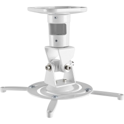 DOLAER Projector Mount - Universal Ceiling Bracket Lcd Dlp Tilt 360° Swivel 30Lbs (White)