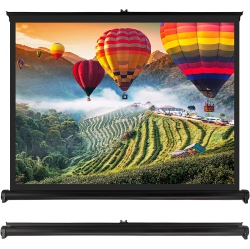 DOLAER Prjtp46 40' Floor/table Top Manual Retractable Pull-Out Projector Screen, Matte In White