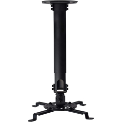 DOLAER Projector Mount - Universal Telescope Extendable Ceiling Bracket Lcd Dlp 15 Degree Tilt 360° Swivel 50Lbs In Black