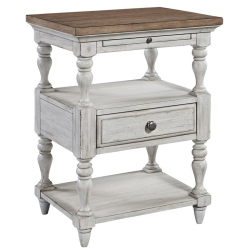 BEAUMONT LANE 1 Drawer Night Stand In Oak In White