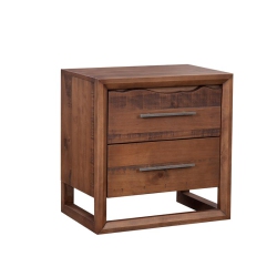 STEVE SILVER COMPANY Lofton 2-Drawer Mocha Wood Nightstand In Brown
