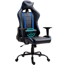 HDCANADA FURNITURE Limited HD8000 Series Gaming Chair With Massage Lumbar Pillow - In Blue