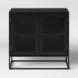 PROJECT 62 Glasgow Metal 2 Doors Cabinet - In Black