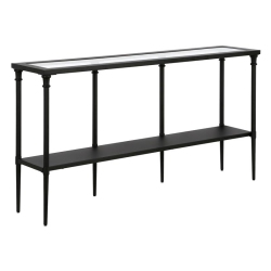 HENN&HART 55" Blackened Bronze Metal/glass Console Table