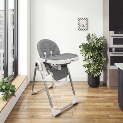 BOOBEYEH , Tronassimo Model H2 Foldable High Baby Dining Chair for Kids, Dark In Grey