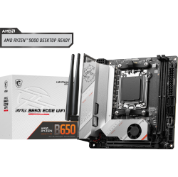 MSI Mpg B650I Edge Wifi Gaming Motherboard (Amd Ryzen 7000 Series Cpu, Am5, Mini-Itx, Ddr5, PCie 4.0, M.2, SATA 6GB/s, USB 3.2 Gen 2, HDMI, Wi-Fi 6E)