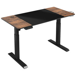 LjubLjana 47" Electric Height Adjustable Sit-Stand Desk - Black/Wood