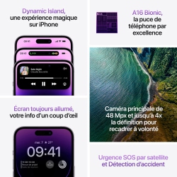 Open Box - Apple iPhone 14 Pro Max 128GB - Deep Purple - Unlocked