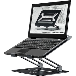 DOLAER Adjustable Laptop Stand for Desk Aluminum Computer Stand for Laptop Riser Holder Notebook Stand Compatible \w Macbook Air Pro Ultrabook All