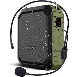 ULTREND Portable Waterproof Voice Amplifier With Wired Microphone Headset 18W 4400Mah (Green)