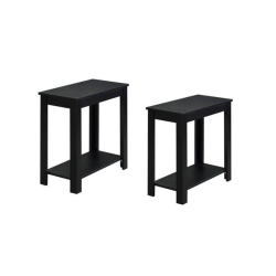 HOME SQUARE (Set Of 2) Chairside End Table In In Black