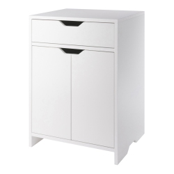 WINSOME Nova 2-Shelf Storage Cabinet With 1-Drawer Storage Cabinet - In White