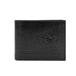 CAVALINHO Trifold Leather Wallet - (28610507) - Handmade In Portugal & Rfid Protected In Black