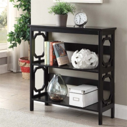 PEMBERLY ROW Two-Shelf Bookcase In Wood Finish In Black