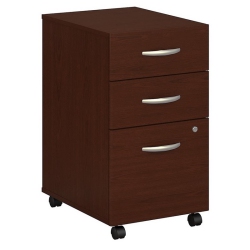 SCRANTON & CO 3 Drawer Mobile Pedestal In In Mahogany