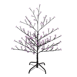 NORTHLIGHT 4' Pre-Lit Sakura Cherry Blossom Flower Artificial Tree - Led Lights In Pink