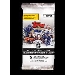 TOPPS 2019-20 Nhl Sticker Collection Pack 5 Stickers Per Pack