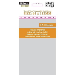 SLEEVE KINGS Board Game "french Tarot" Size Card Sleeves: "clear" (61MM X 112Mm) 110 Sleeves Per Pack