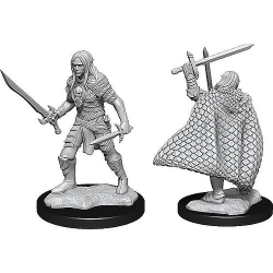 WIZKIDS GAMES Pathfinder Deep Cuts Unpainted Miniatures: Male Elf Fighter
