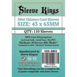 SLEEVE KINGS Board Game "mini Chimera" Size Card Sleeves: "clear" (43MM X 65Mm) 110 Sleeves Per Pack