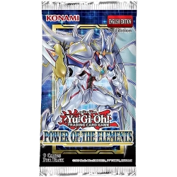 KONAMI Yugioh Trading Card Game: Power Of The Elements Booster Pack Yu-Gi-Oh 9 Cards Per Pack