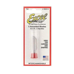 EXCEL HOBBY BLADES C Orp. Excel Blades - 5 Assorted Light Duty Replacement Blades