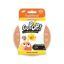 FOXMIND GAMES Go Pop Roundo Peach/pink Uv Special Edition 21 1-2 Players, Ages 5+, 10 Minutes