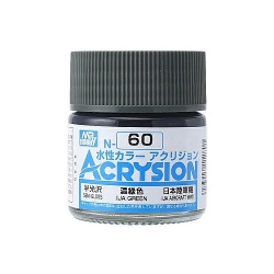 MR. HOBBY Acrysion Color - Ija (Semi-Gloss/ija Aircraft Wwii) (N60) 10Ml Semi-Gloss Acrylic Paint In Green