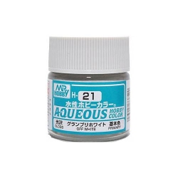 MR. HOBBY Aqueous Hobby Color - Off (Gloss/primary) (H21) 10Ml Gloss Paint In White