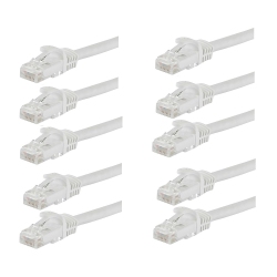 AXGEAR Cat6 Network Cable Rj45 Patch Cord Ethernet Internet Network LAN Wire 1Ft 10 PCs