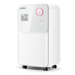 COSTWAY 32 Pints 2000 Sq. Ft Dehumidifier for Home & Basements W/3-Color Digital Display