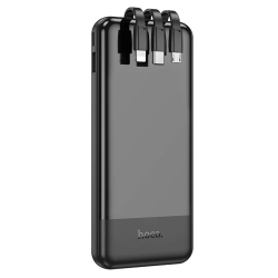 CSMART 10000Mah External Battery Charger Portable Power Bank & Led With USB-C Lightning Micro USB Cables for Iphone Samsung Ipad Tablets