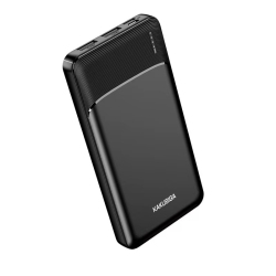 CSMART 10000Mah Micro USB-C External Battery Charger Portable Power Bank for Iphone Samsung Ipad Tablets In Black