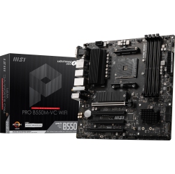 MSI Pro B550M-Vc Wifi, Amd Matx Am4, Wifi6 Supports 3Rd Gen Amd Ryzen Desktop Cpu for Socket Am4, 4 Dimms Ddr4, PCie 4.0, M.2 X 2, USB 3.2 Ports