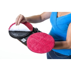 EWBANK Polisher Pad Set for Floor Polishers Fp80, 2 Sets Of & White Pads Each In Red