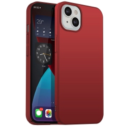 PANDACO Hard Shell Metallic Case for Iphone 14 Plus In Red