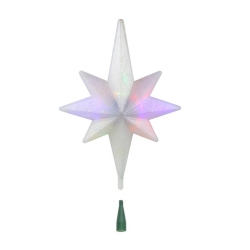 BRITE STAR 14.5" Winter Frost B/o Multi-Color Led Bethlehem Star Christmas Tree Topper