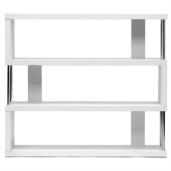 ATLIN DESIGNS 3 Shelf Bookcase In In White