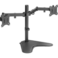 DOLAER Dual Led Lcd Monitor Free-Standing Desk Stand for 2 Screens Up to 32 Inches Heavy-Duty Fully Adjustable Arms With Max Vesa 100X100MM (2Ezstand)